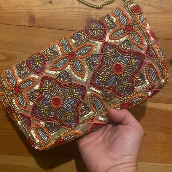 Lulus Style that Stuns Beaded Clutch with chain strap option - Picture 10 of 10